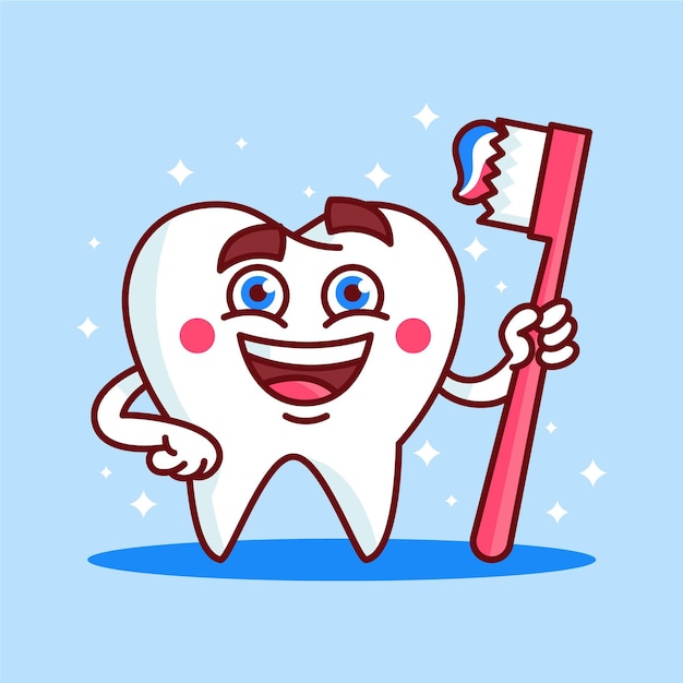 Free Vector cartoon dental care concept