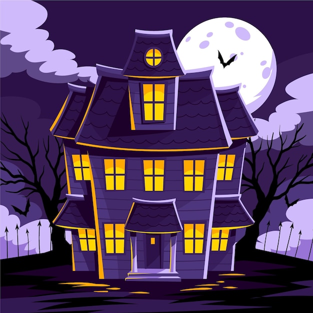 Cartoon design halloween house