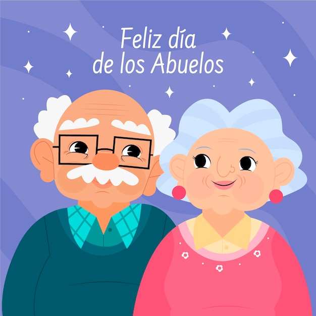 Free Vector cartoon dia de los abuelos illustration