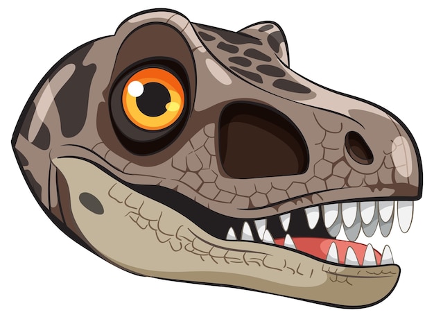 Free Vector cartoon dinosaur head illustration