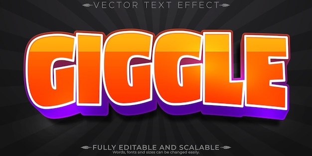 Free Vector cartoon editable text effect editable animated and character text style