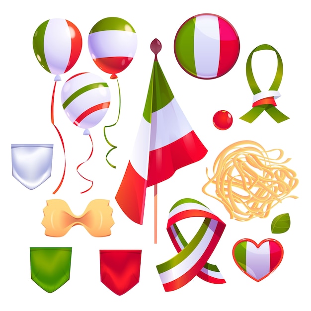 Free Vector cartoon festa della repubblica elements collection