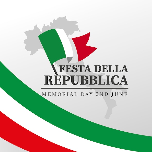 Free Vector cartoon festa della repubblica illustration