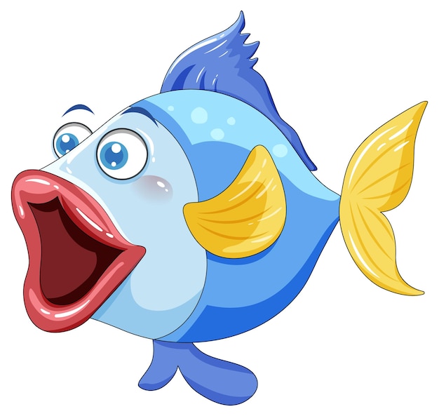 Free Vector cartoon fish with big lips