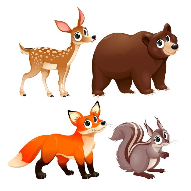 Cartoon forest animals