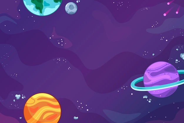 Cartoon galaxy background