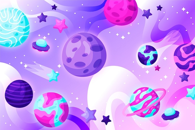 Cartoon galaxy background