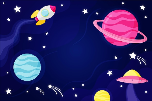 Cartoon galaxy background