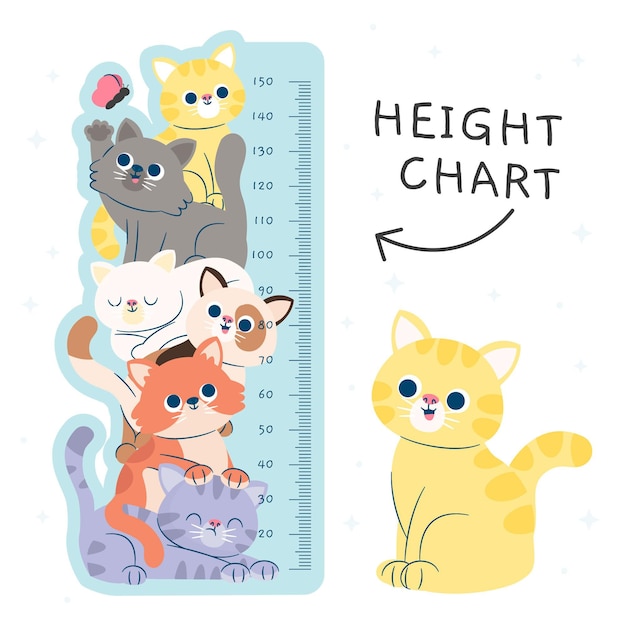 Cartoon height meter for children