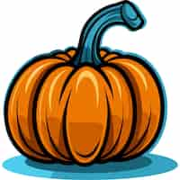 Free vector cartoon illustration of a pumpkin