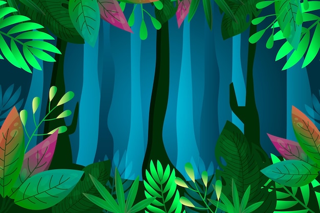 Cartoon jungle background