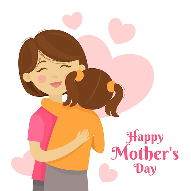 Cartoon mother's day illustration