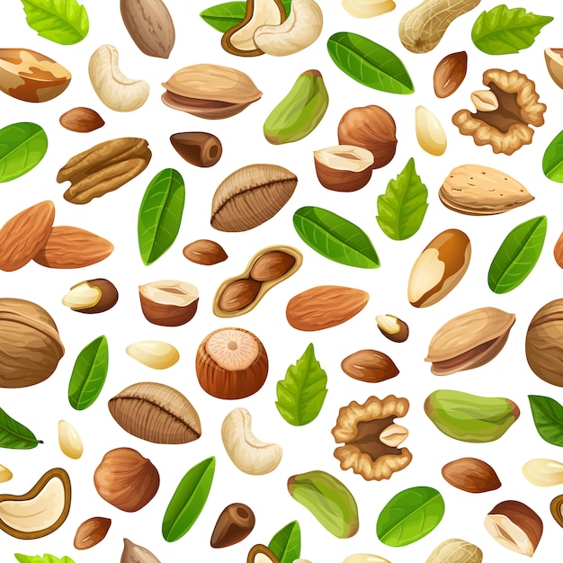 Free Vector cartoon natural food seamless pattern