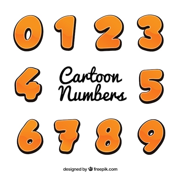 Free Vector cartoon number collection