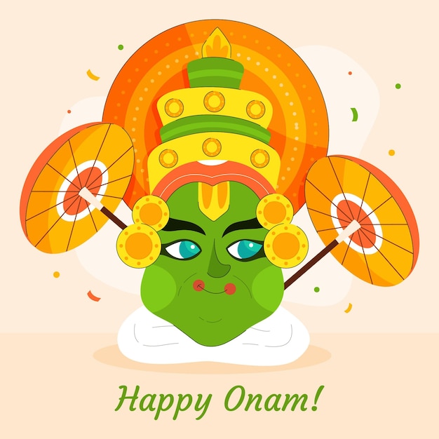 Cartoon onam illustration