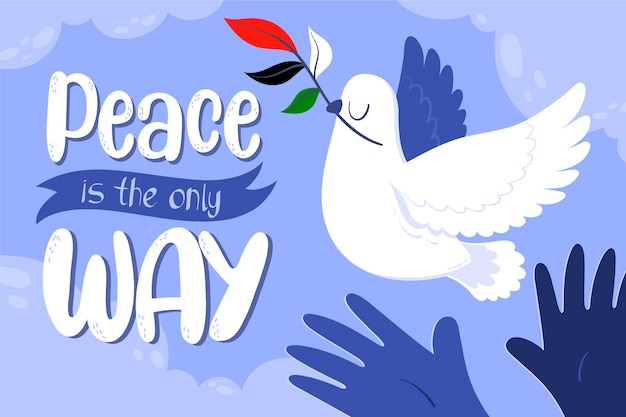 Cartoon peace background illustrated