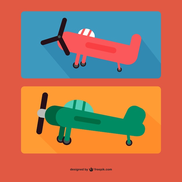 Free vector cartoon planes