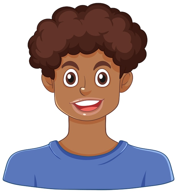 A Cartoon Portrait of a Puberty Boy