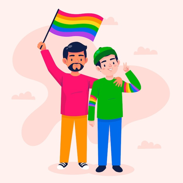 Cartoon pride day illustration