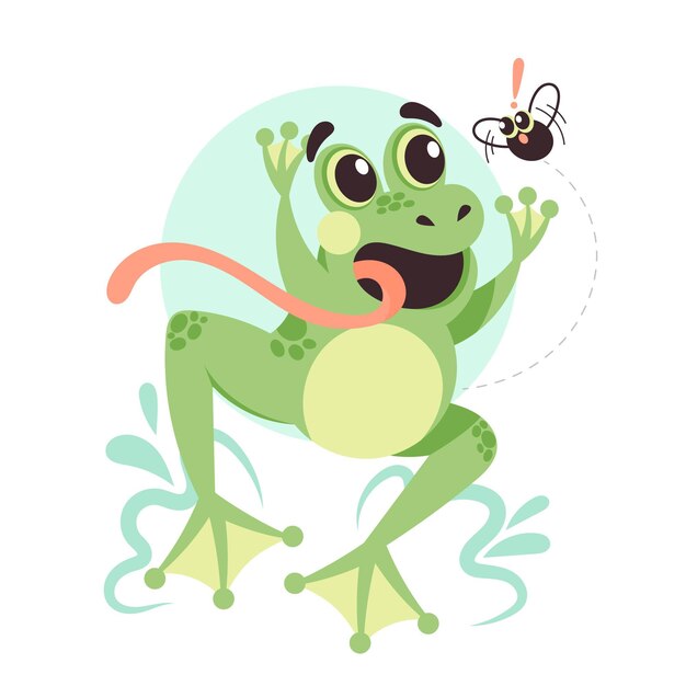 Cartoon smiley frog illustration