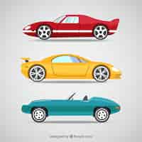 Free vector cartoon sport cars