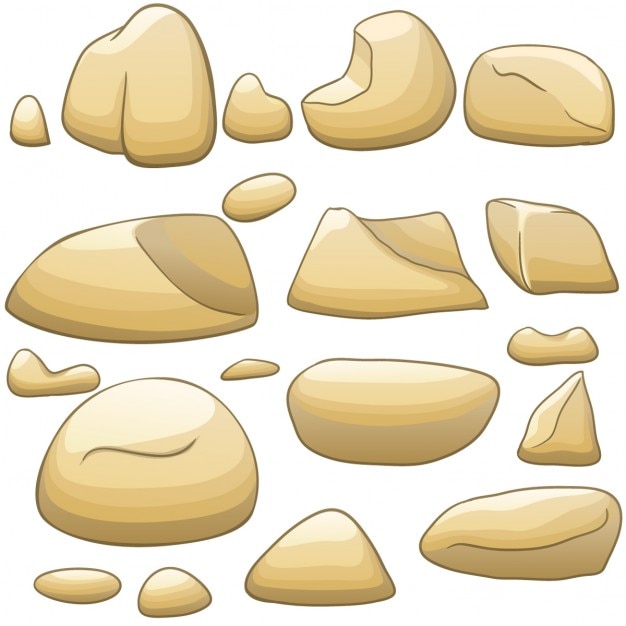 Free Vector cartoon stones