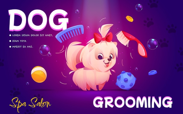 Cartoon style grooming background