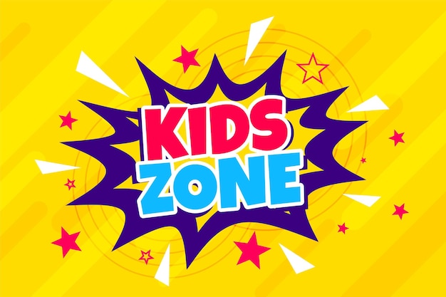 Cartoon style kids zone background