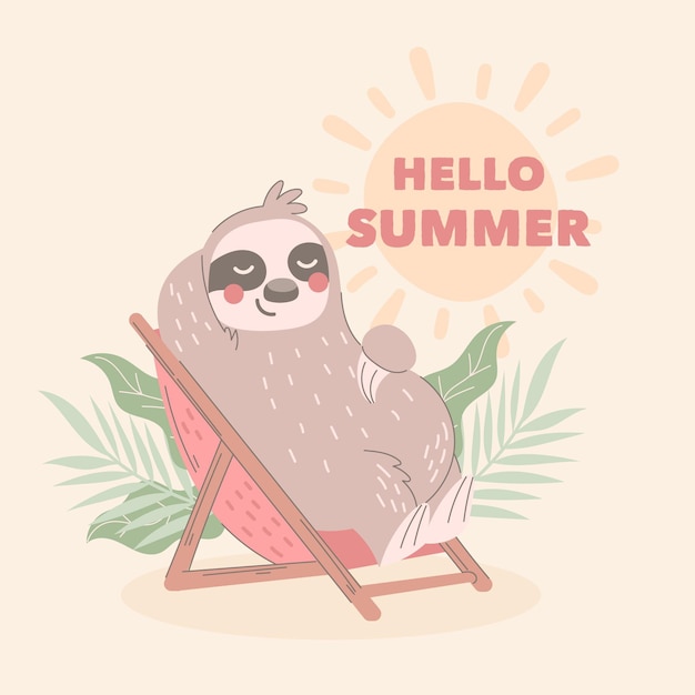 Cartoon summer illustration