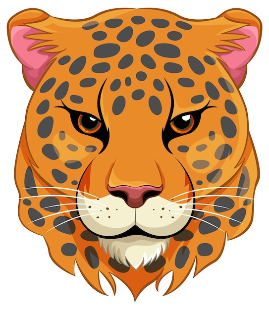 Cartoon Tiger Head Isolated