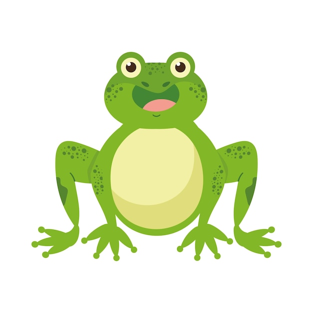 Free vector cartoon toad mascot sitting