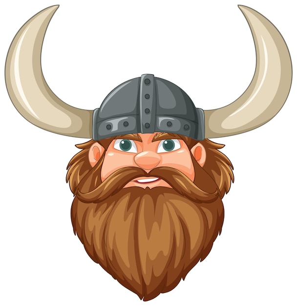 Cartoon Viking Warrior Head