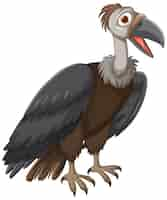 Free vector cartoon vulture standing proudly