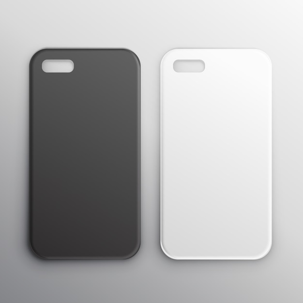 Free vector cases for mobile, mockup