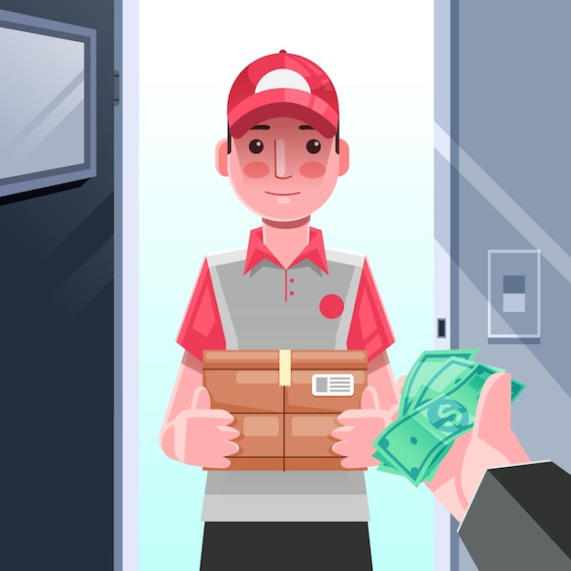 Free Vector cash on delivery concept