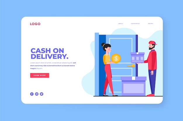 Cash on delivery landing page template