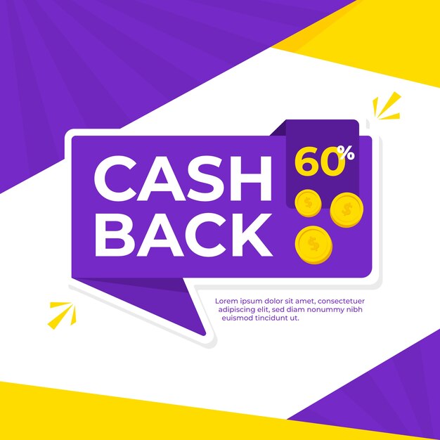 Cashback background concept