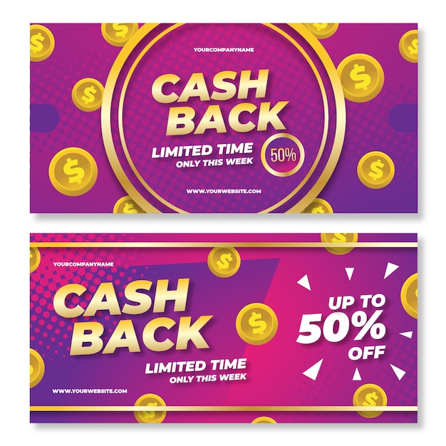 Free vector cashback banner template