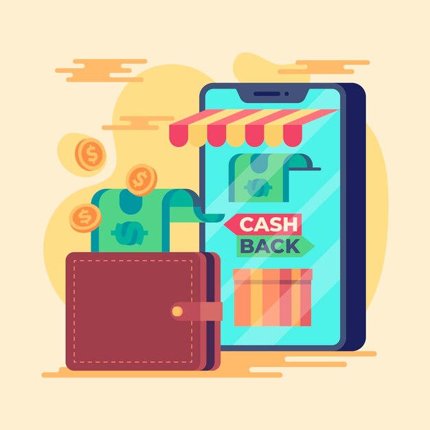 Cashback concept illustration