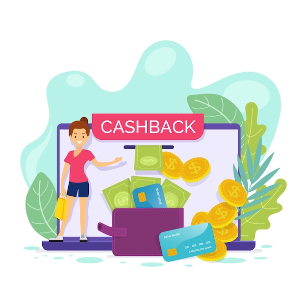 Free vector cashback concept with discount