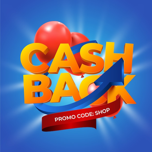 Cashback concept with promo code