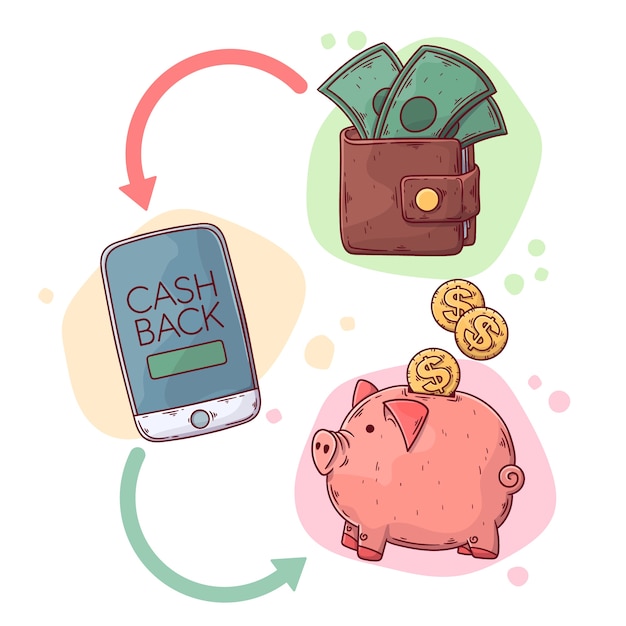 Free Vector cashback concept