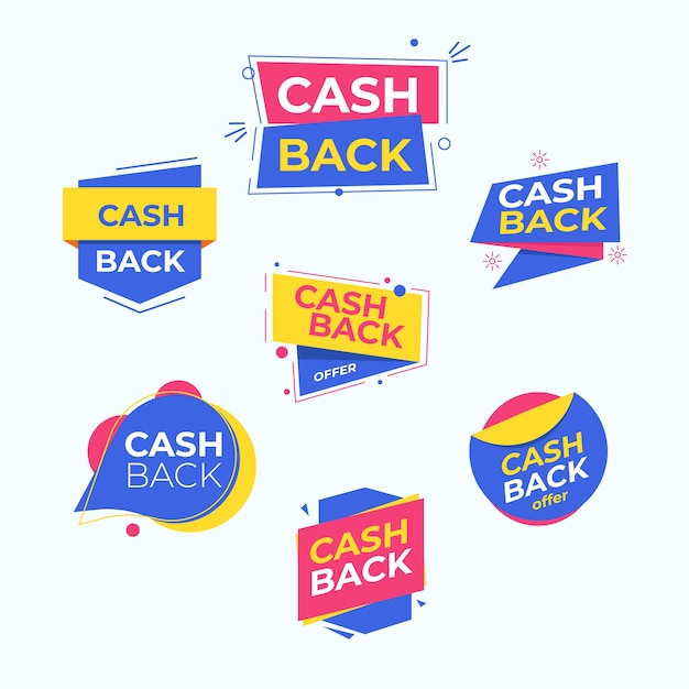 Cashback labels with special offer