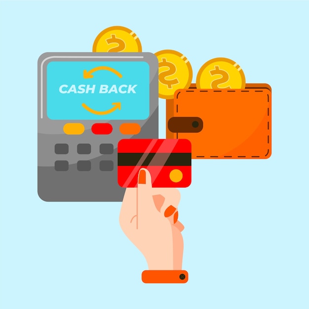 Cashback shopping concept