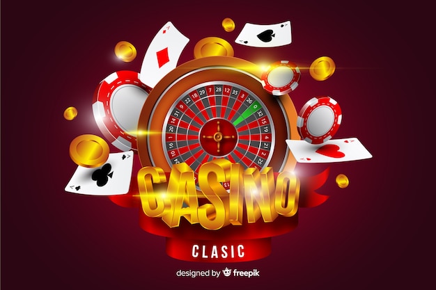 Casino background in realistic style