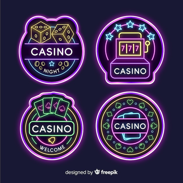 Casino neon sign collectio