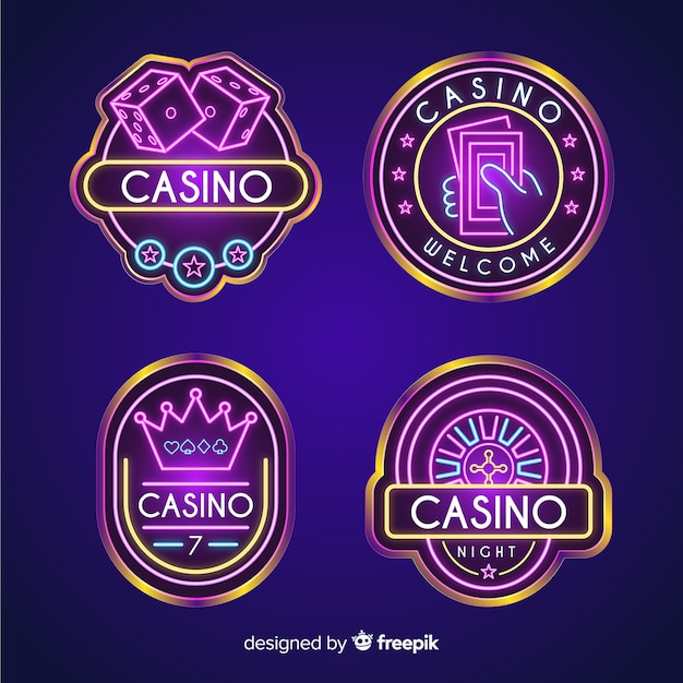 Casino neon sign collectio