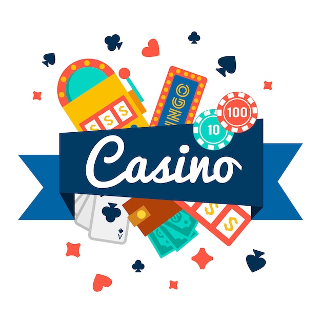 Casino wallpaper with poker elements