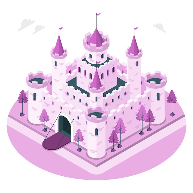 Free Vector castle concept illustration