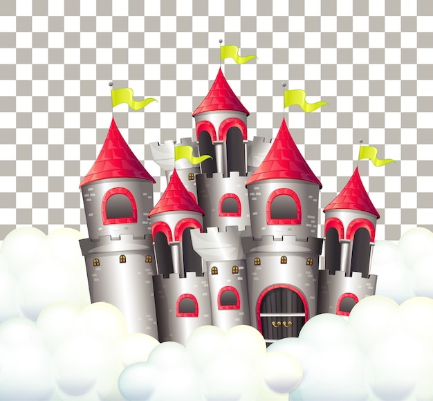 Free Vector castle in fairytale on transparent background